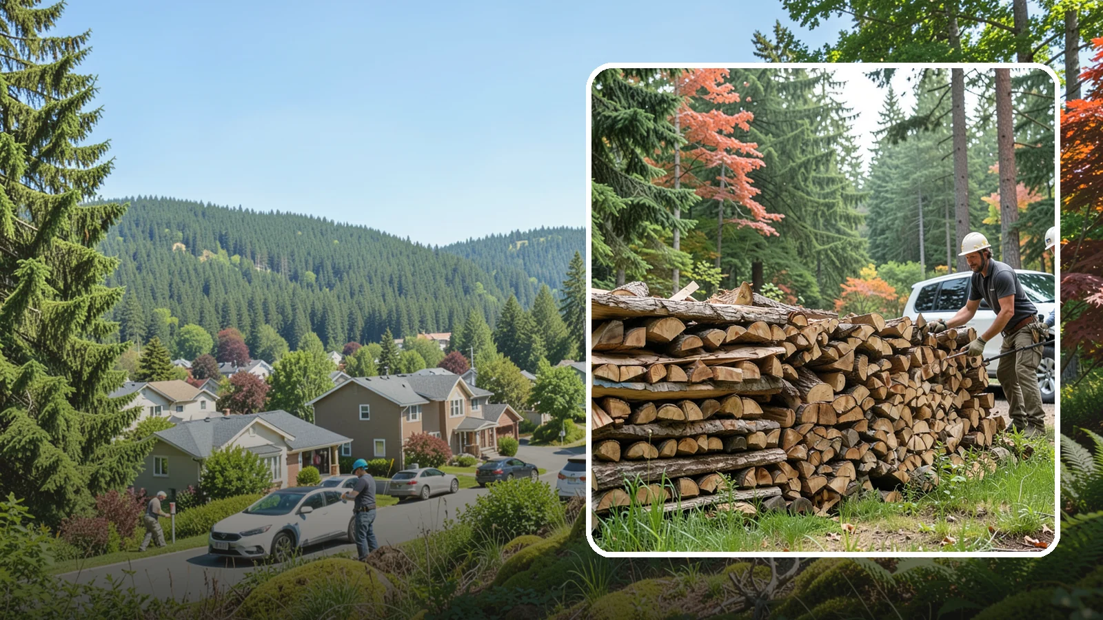 Quarter Cord Firewood in Index, Snohomish County, WA - A quarter cord of seasoned firewood, a right-sized supply for light or occasional home burning.