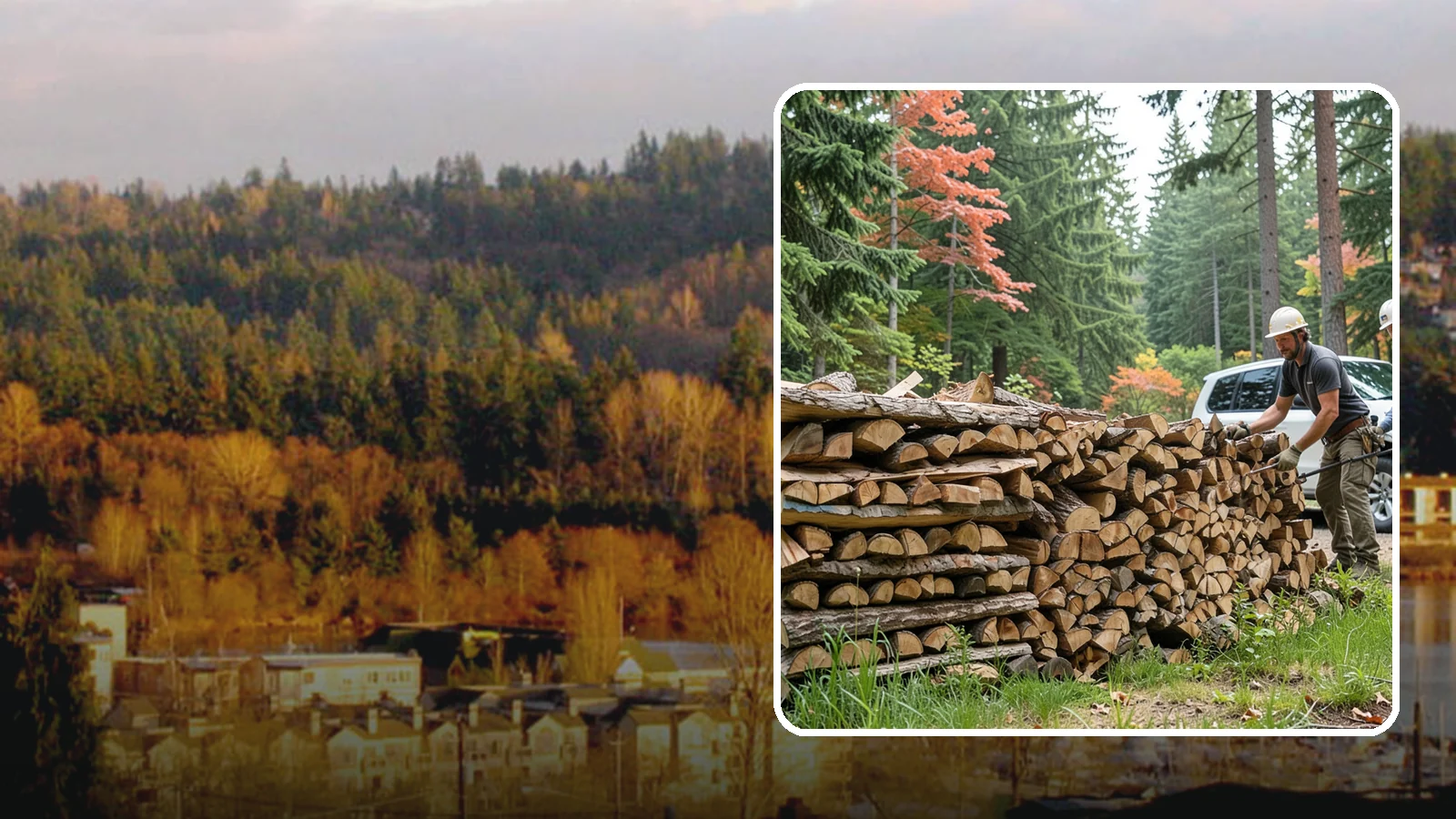 Quarter Cord Firewood in Kenmore, King County, WA - A quarter cord of seasoned firewood, a right-sized supply for light or occasional home burning.