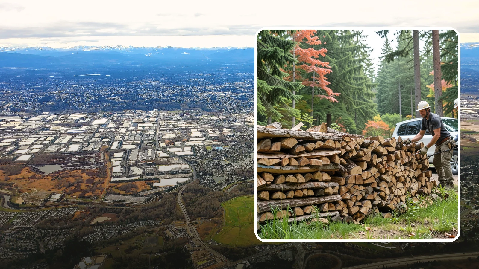 Quarter Cord Firewood in Kent, King County, WA - A quarter cord of seasoned firewood, a right-sized supply for light or occasional home burning.
