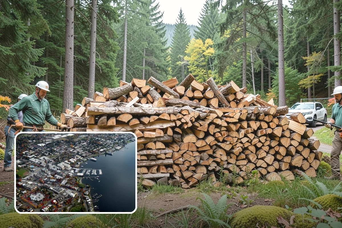 Quarter Cord Firewood in Kirkland, King County, WA - A manageable amount that does not overwhelm your yard