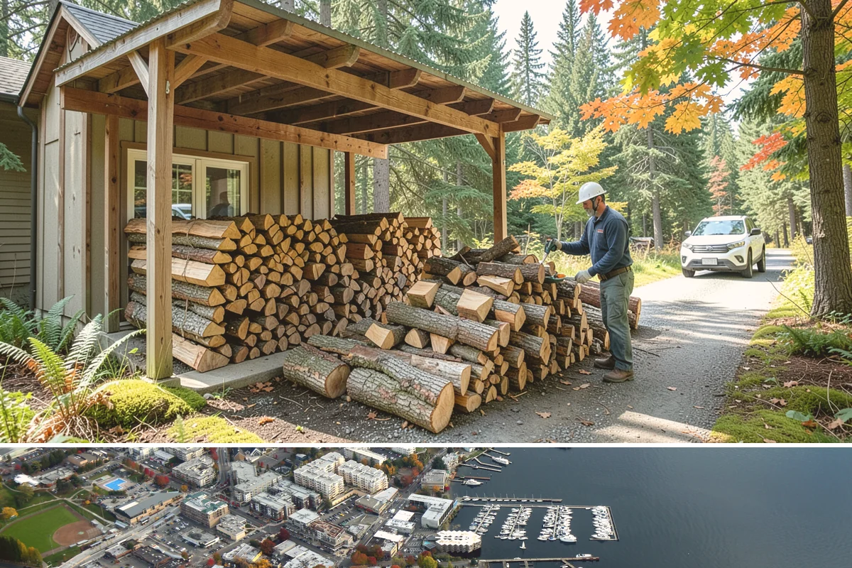 Quarter Cord Firewood in Kirkland, King County, WA - Order in early fall to have a light supply seasoned and ready before the first cold snap.