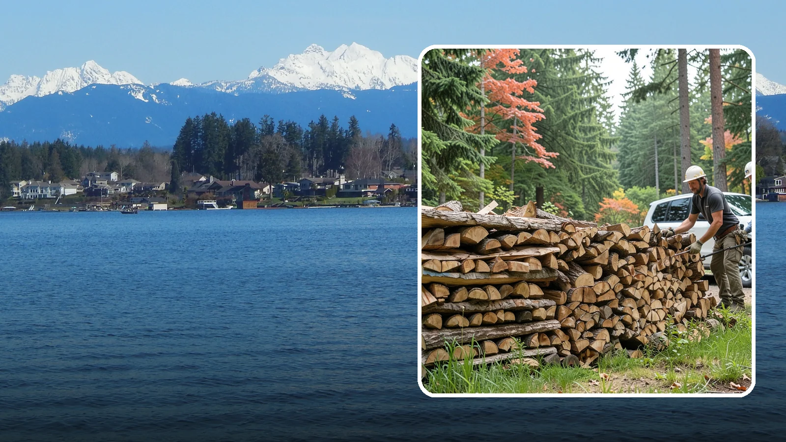 Quarter Cord Firewood in Lake Stevens, Snohomish County, WA - A quarter cord of seasoned firewood, a right-sized supply for light or occasional home burning.