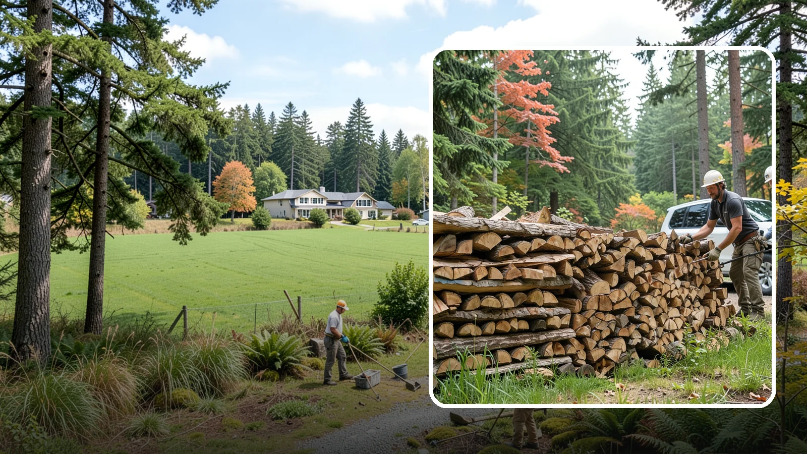Quarter Cord Firewood in Lyman, WA - A quarter cord of seasoned firewood, a right-sized supply for light or occasional home burning.
