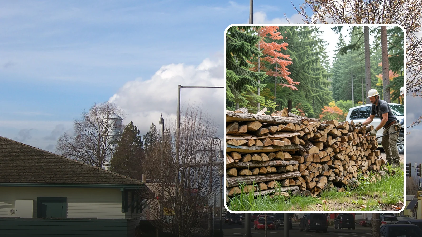 Quarter Cord Firewood in Marysville, Snohomish County, WA - A quarter cord of seasoned firewood, a right-sized supply for light or occasional home burning.