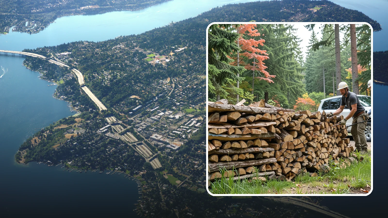 Quarter Cord Firewood in Mercer Island, King County, WA - A quarter cord of seasoned firewood, a right-sized supply for light or occasional home burning.
