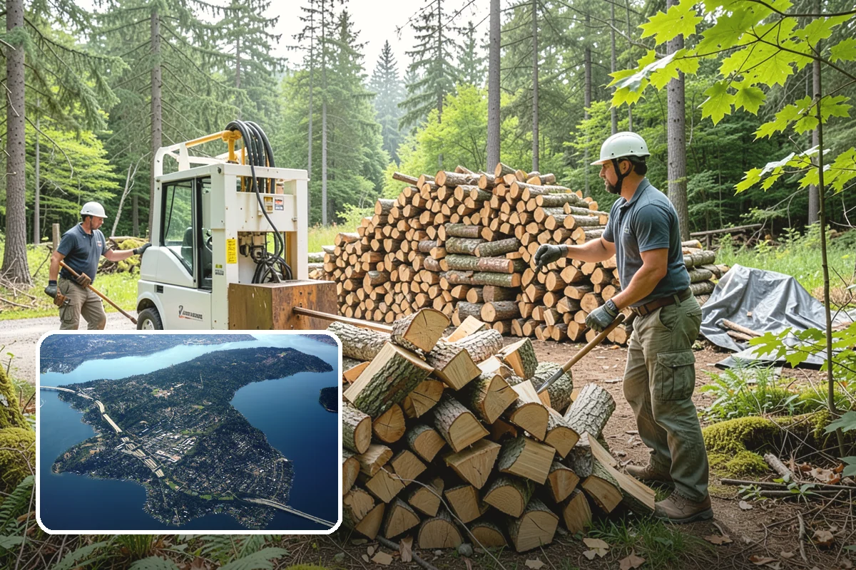 Quarter Cord Firewood in Mercer Island, King County, WA - A manageable amount that does not overwhelm your yard