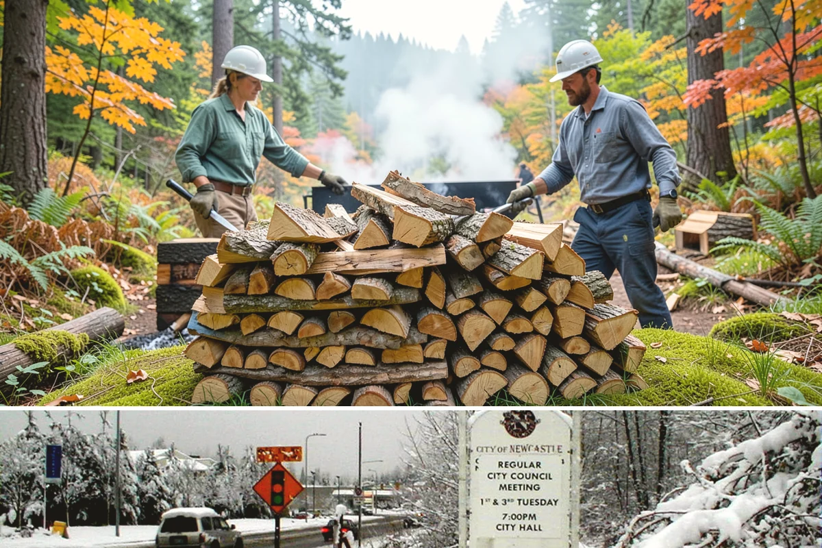 Quarter Cord Firewood in Newcastle, King County, WA - Order in early fall to have a light supply seasoned and ready before the first cold snap.