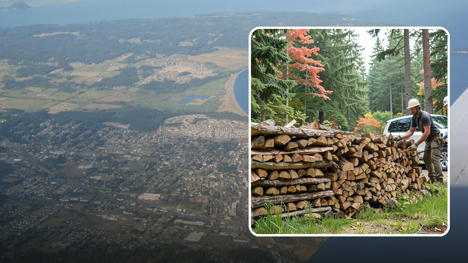 Quarter Cord Firewood in Oak Harbor, Island County, WA - A quarter cord of seasoned firewood, a right-sized supply for light or occasional home burning.