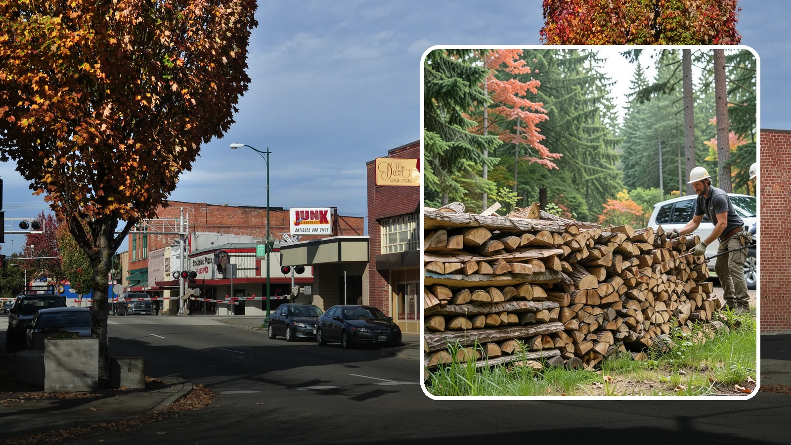 Quarter Cord Firewood in Puyallup, Pierce County, WA - A quarter cord of seasoned firewood, a right-sized supply for light or occasional home burning.