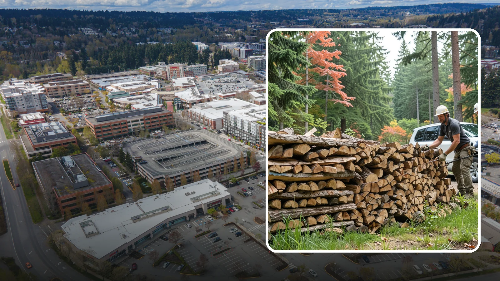 Quarter Cord Firewood in Redmond, King County, WA - A quarter cord of seasoned firewood, a right-sized supply for light or occasional home burning.