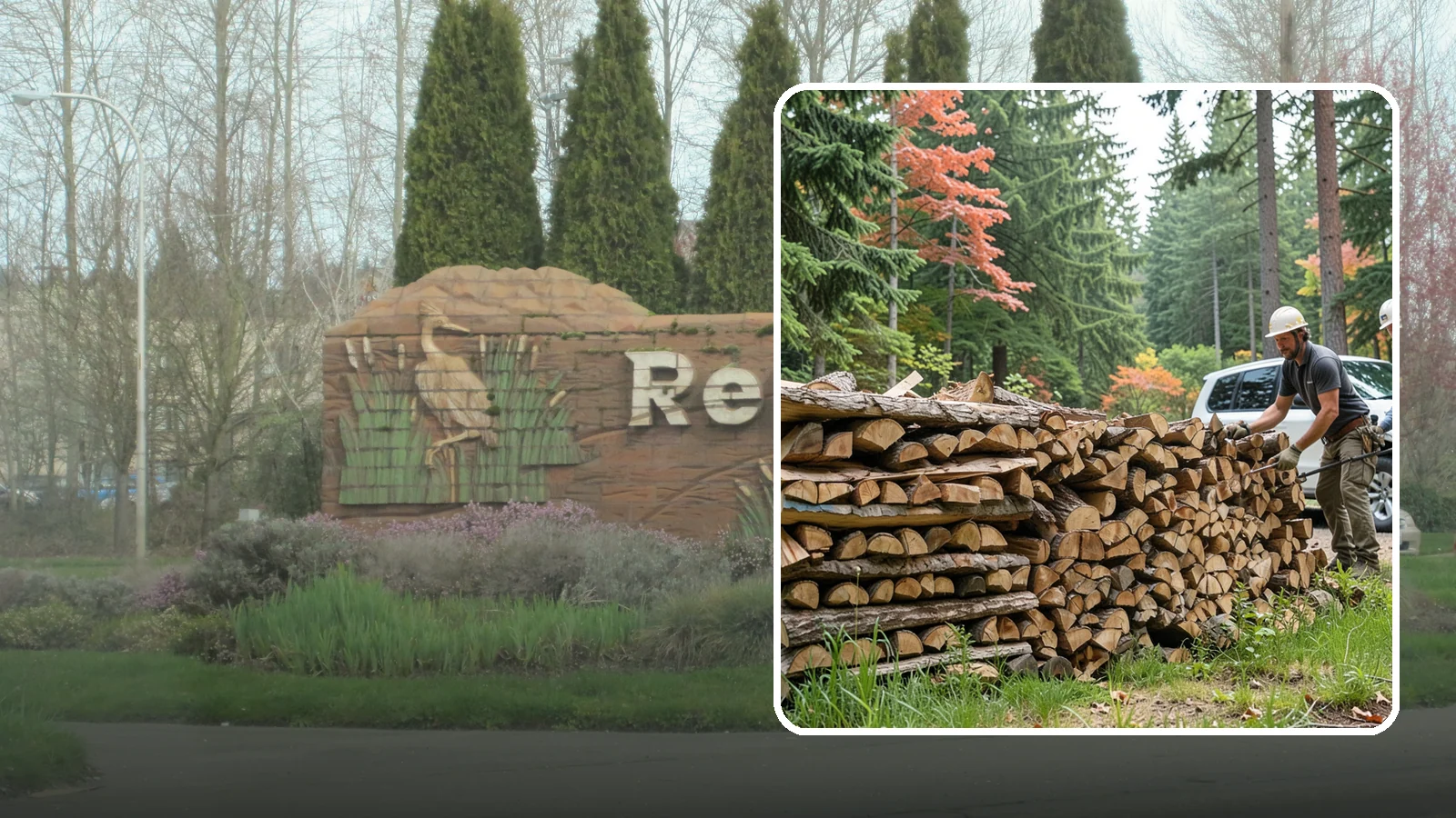 Quarter Cord Firewood in Renton, King County, WA - A quarter cord of seasoned firewood, a right-sized supply for light or occasional home burning.