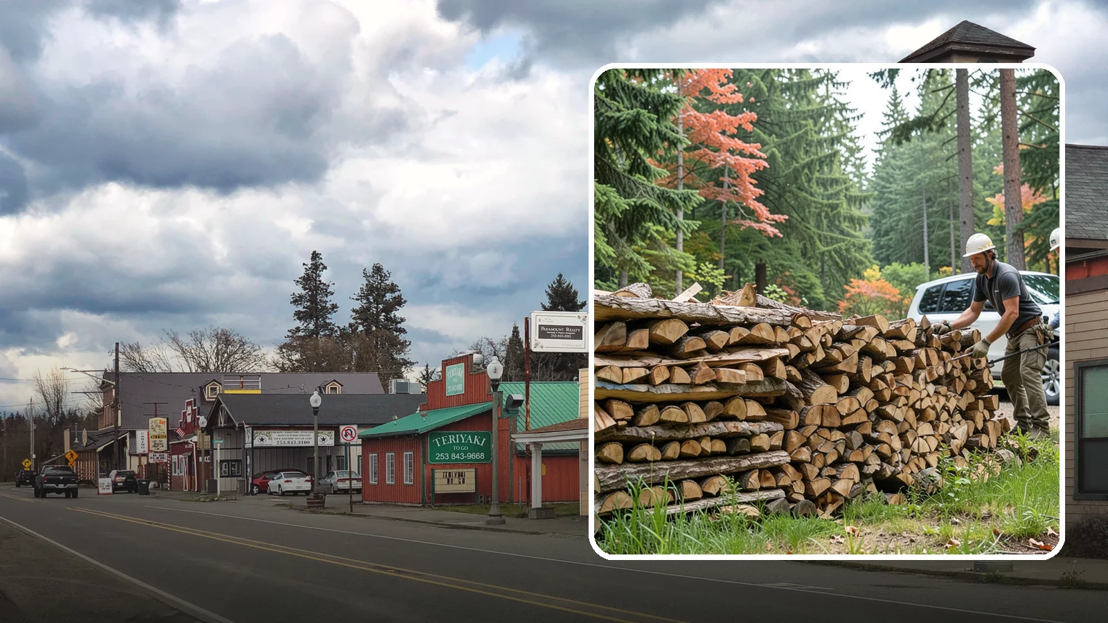 Quarter Cord Firewood in Roy, Pierce County, WA - A quarter cord of seasoned firewood, a right-sized supply for light or occasional home burning.