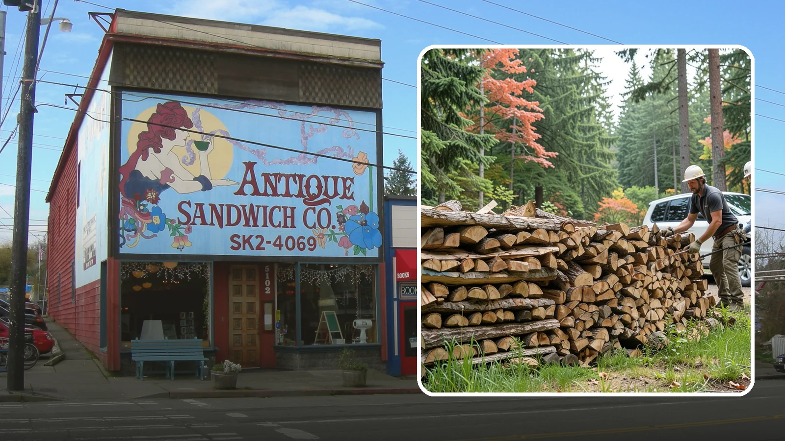 Quarter Cord Firewood in Ruston, Pierce County, WA - A quarter cord of seasoned firewood, a right-sized supply for light or occasional home burning.