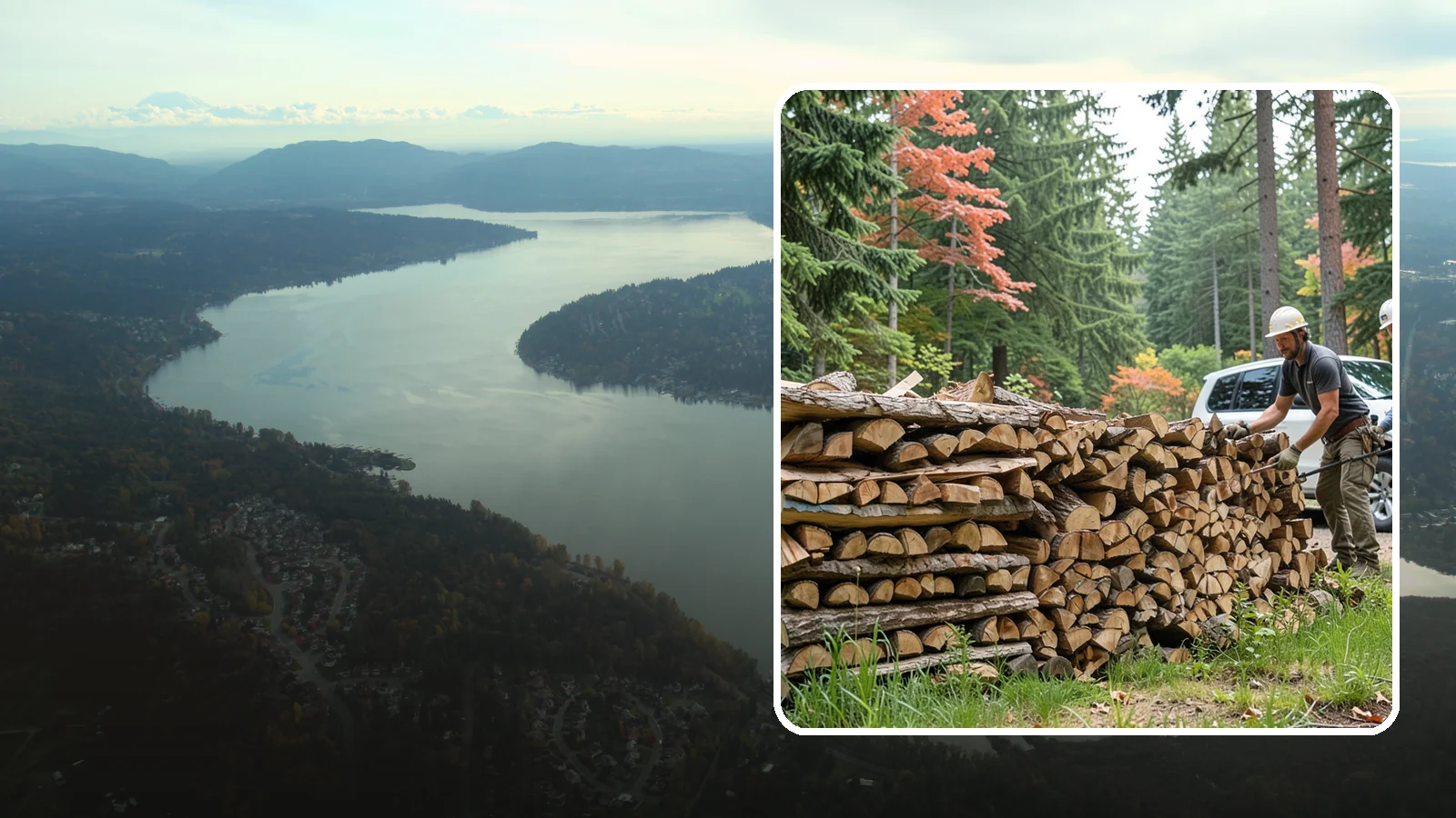 Quarter Cord Firewood in Sammamish, King County, WA - A quarter cord of seasoned firewood, a right-sized supply for light or occasional home burning.