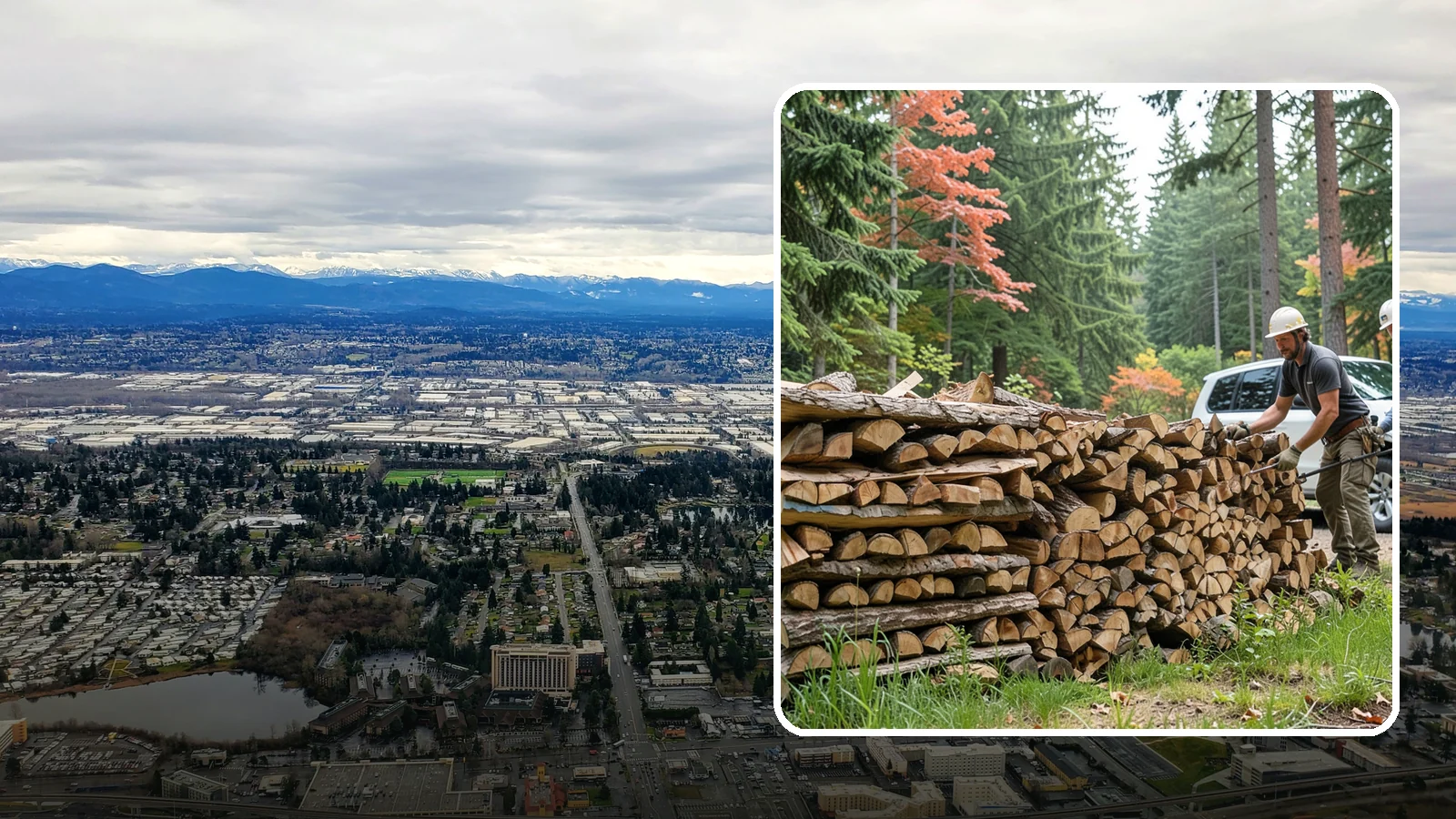 Quarter Cord Firewood in SeaTac, WA - A quarter cord of seasoned firewood, a right-sized supply for light or occasional home burning.