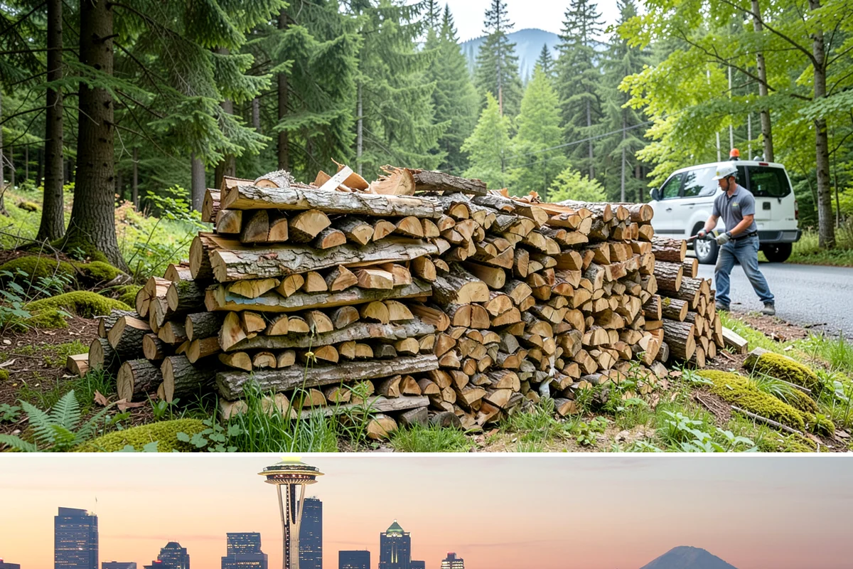 Quarter Cord Firewood in Seattle, King County, WA - Order in early fall to have a light supply seasoned and ready before the first cold snap.
