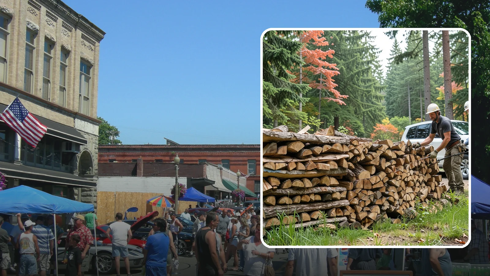 Quarter Cord Firewood in Snohomish, Snohomish County, WA - A quarter cord of seasoned firewood, a right-sized supply for light or occasional home burning.
