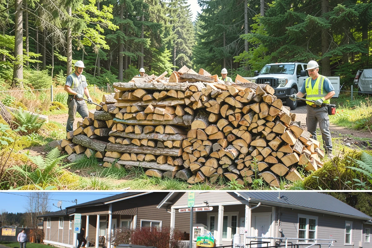 Quarter Cord Firewood in South Prairie, Pierce County, WA - Order in early fall to have a light supply seasoned and ready before the first cold snap.