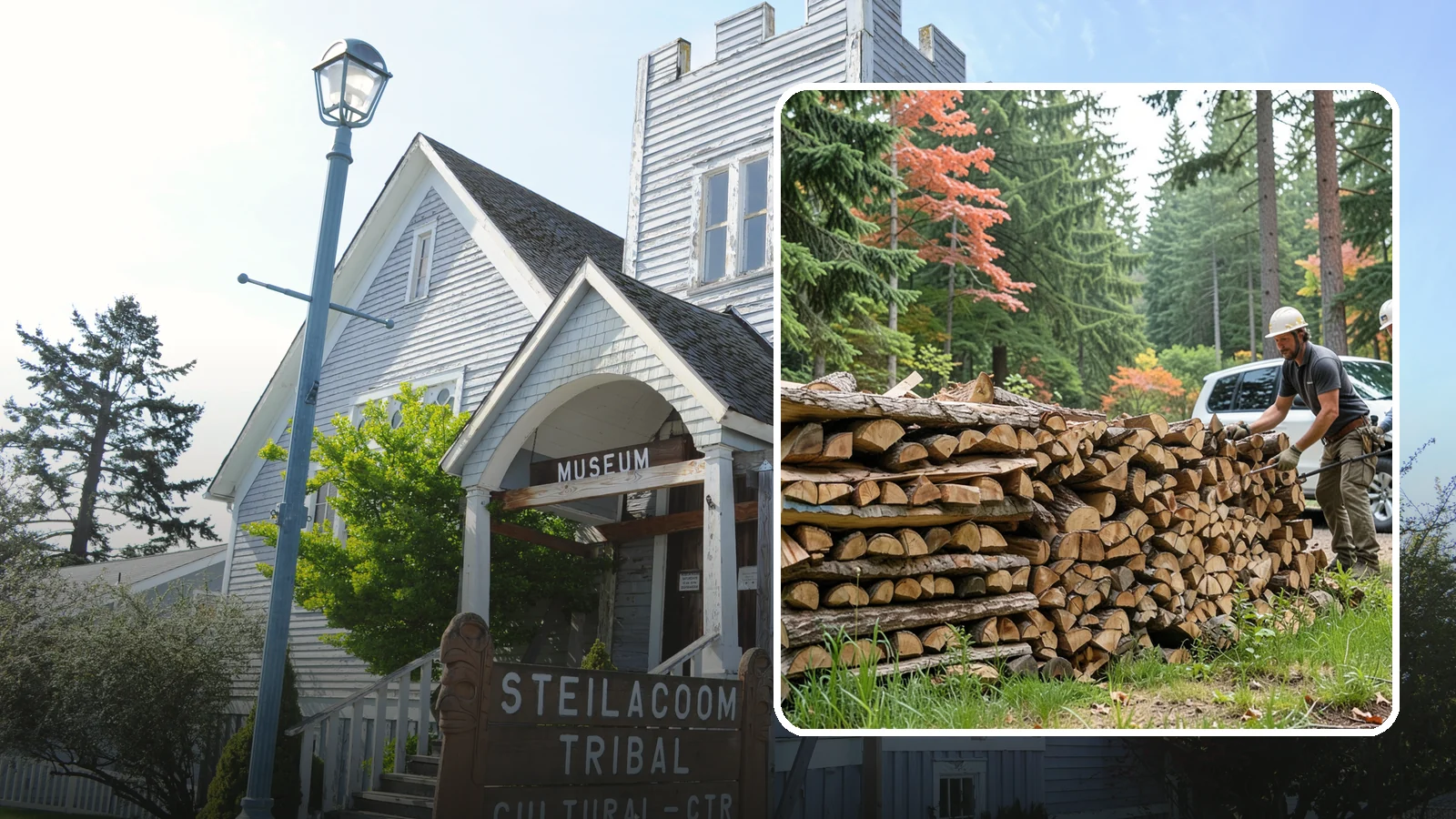Quarter Cord Firewood in Steilacoom, Pierce County, WA - A quarter cord of seasoned firewood, a right-sized supply for light or occasional home burning.