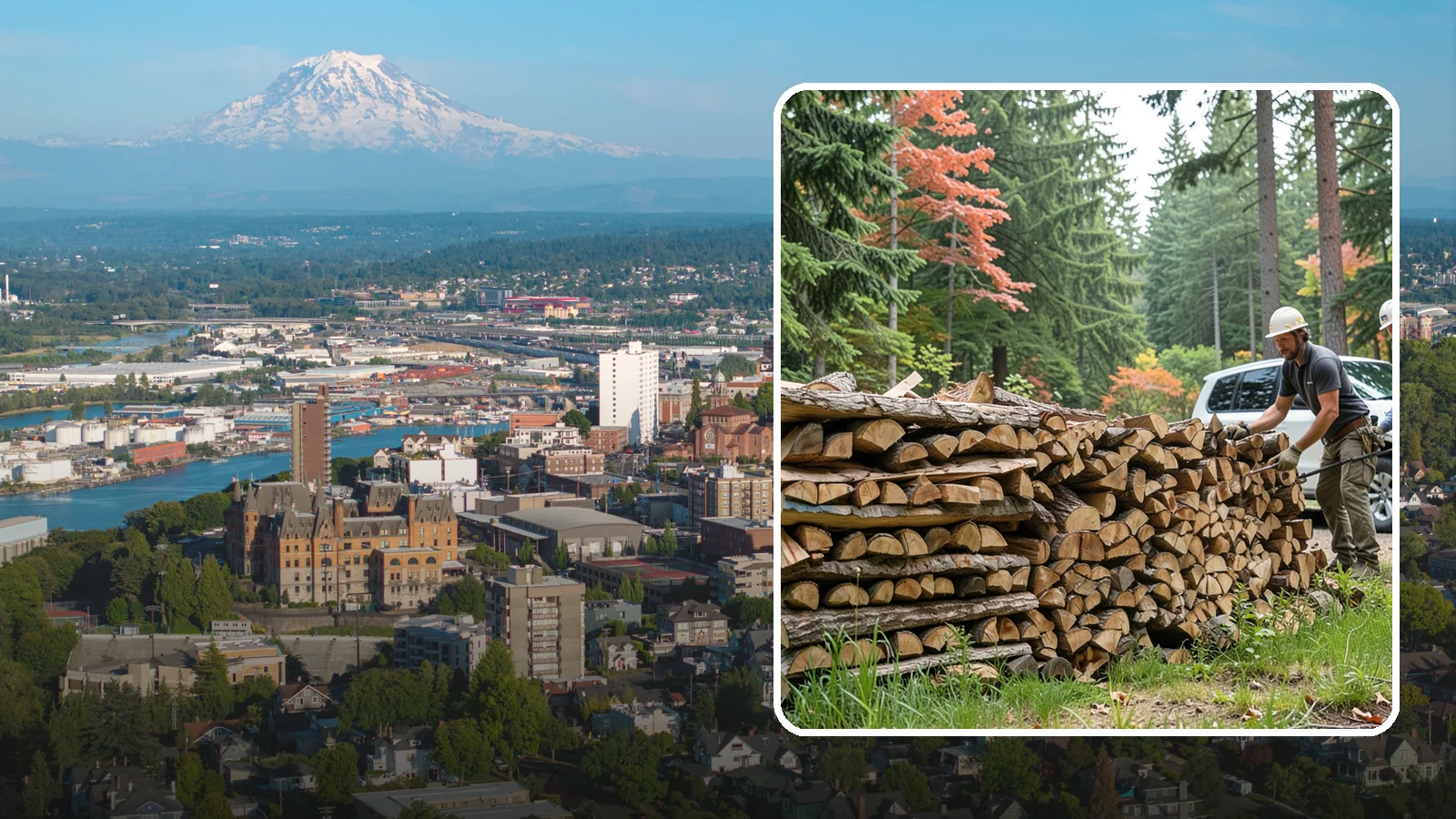 Quarter Cord Firewood in Tacoma, Pierce County, WA - A quarter cord of seasoned firewood, a right-sized supply for light or occasional home burning.