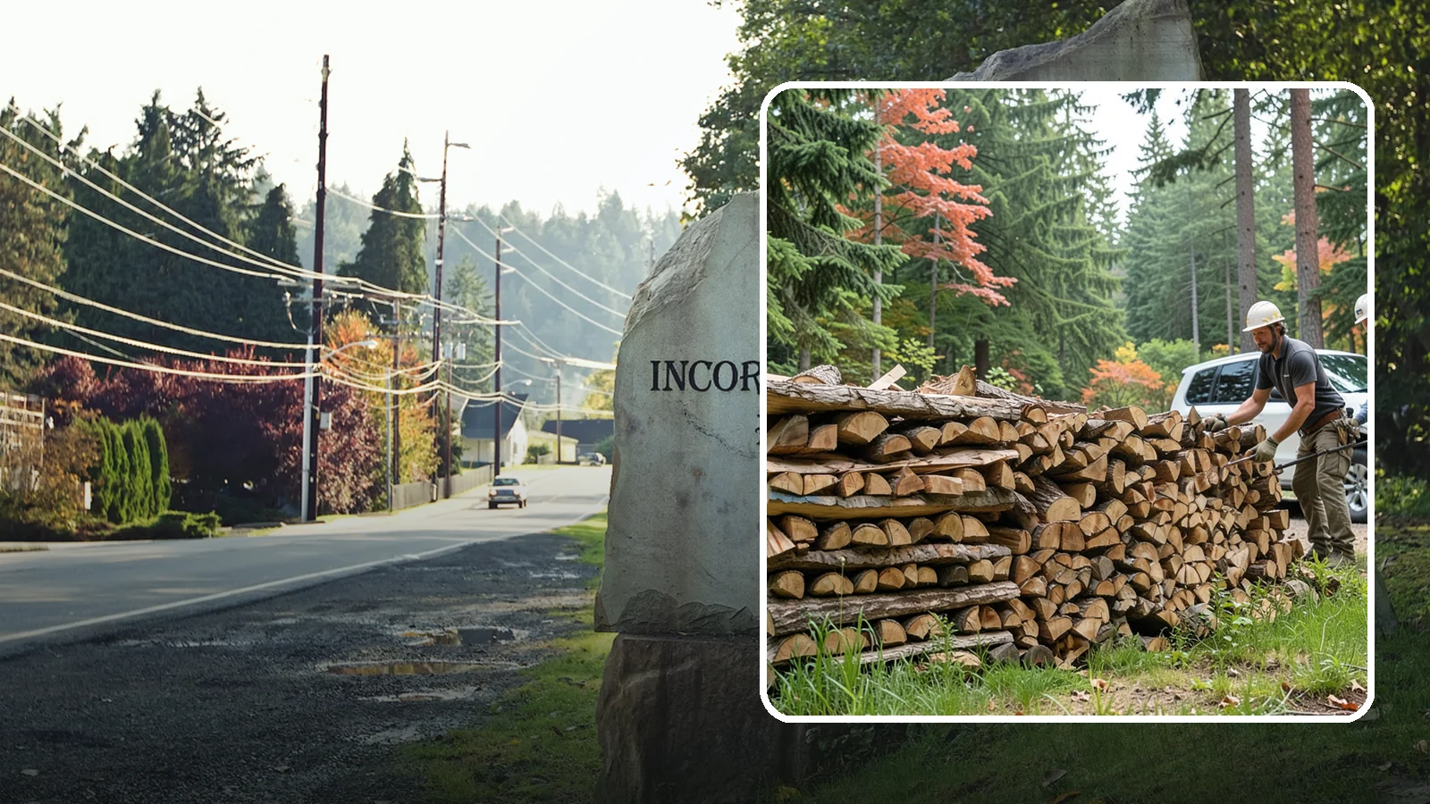 Quarter Cord Firewood in Wilkeson, Pierce County, WA - A quarter cord of seasoned firewood, a right-sized supply for light or occasional home burning.