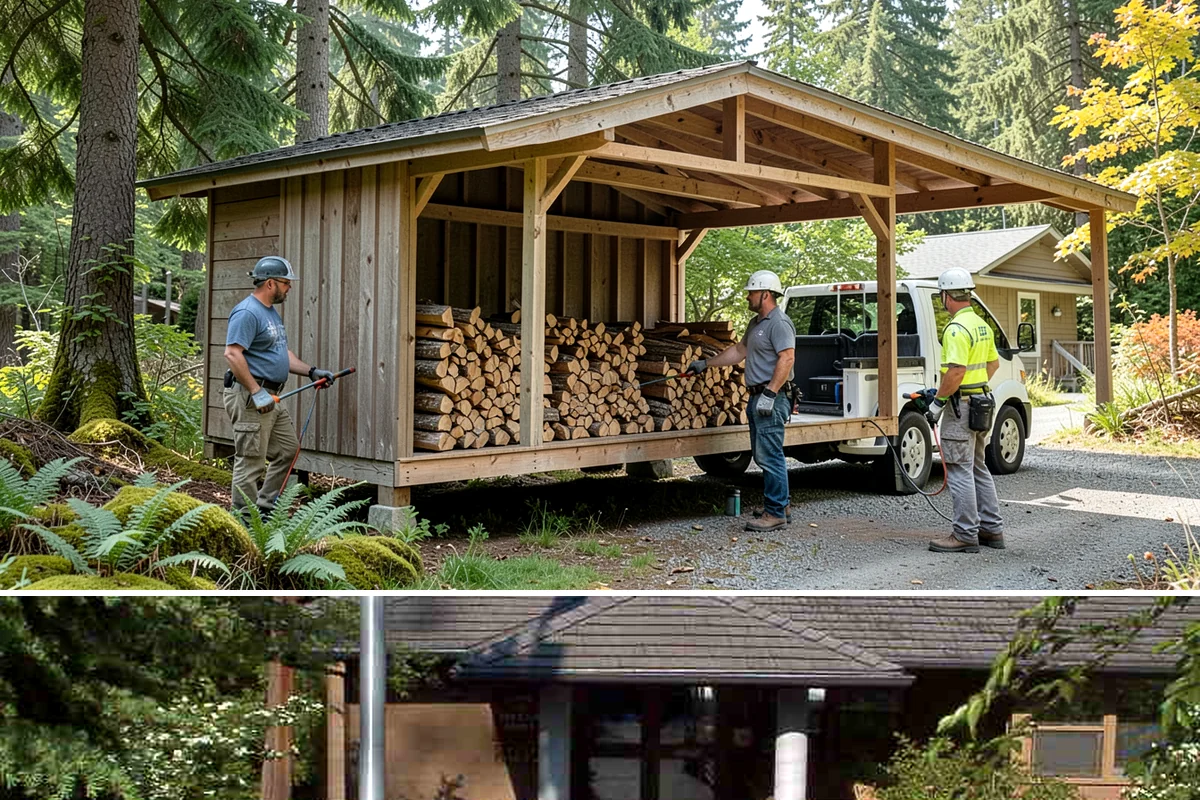 Quarter Cord Firewood in Yarrow Point, King County, WA - Order in early fall to have a light supply seasoned and ready before the first cold snap.