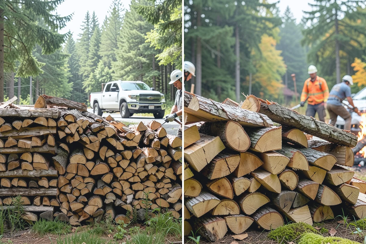 Ready-to-Burn Firewood in Beaux Arts Village, King County, WA - We cut and split the rounds