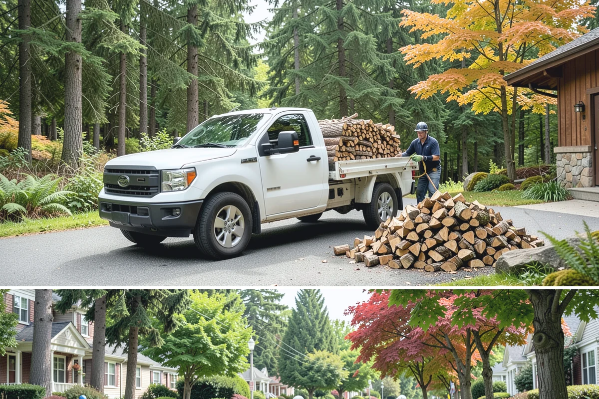 Ready-to-Burn Firewood in Beaux Arts Village, King County, WA - Especially in demand at the first cold snap when households need heat immediately.
