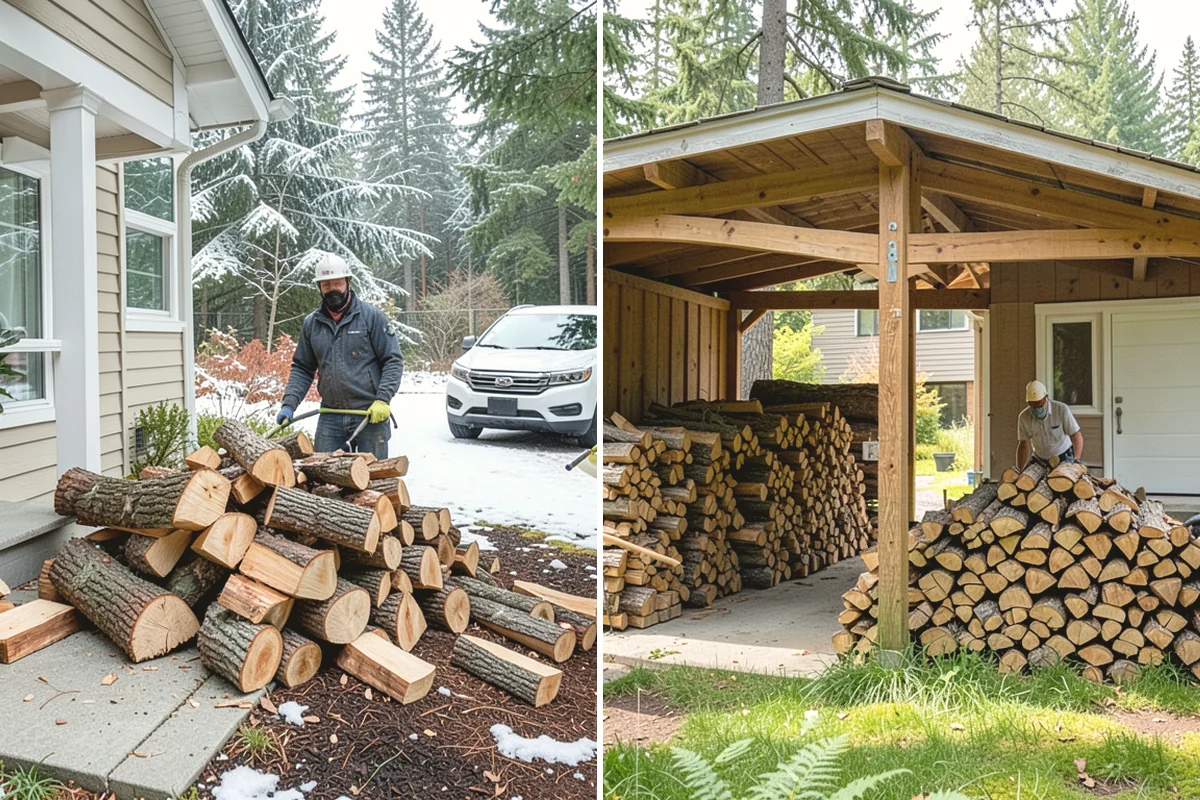 Ready-to-Burn Firewood in Carbonado, Pierce County, WA - We cut and split the rounds