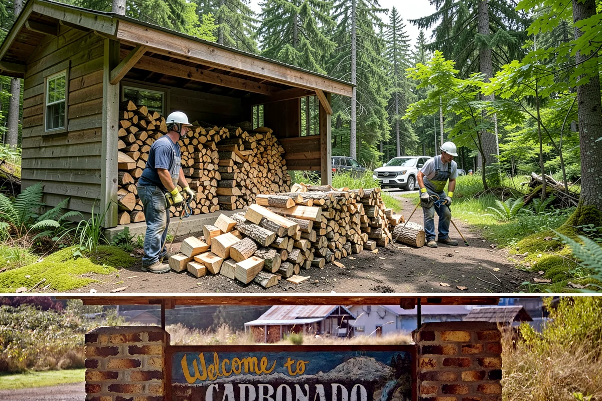 Ready-to-Burn Firewood in Carbonado, Pierce County, WA - Especially in demand at the first cold snap when households need heat immediately.