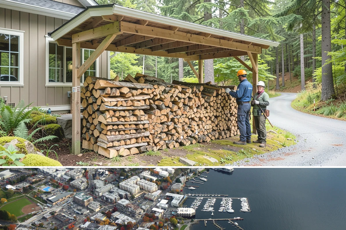 Ready-to-Burn Firewood in Kirkland, King County, WA - Especially in demand at the first cold snap when households need heat immediately.