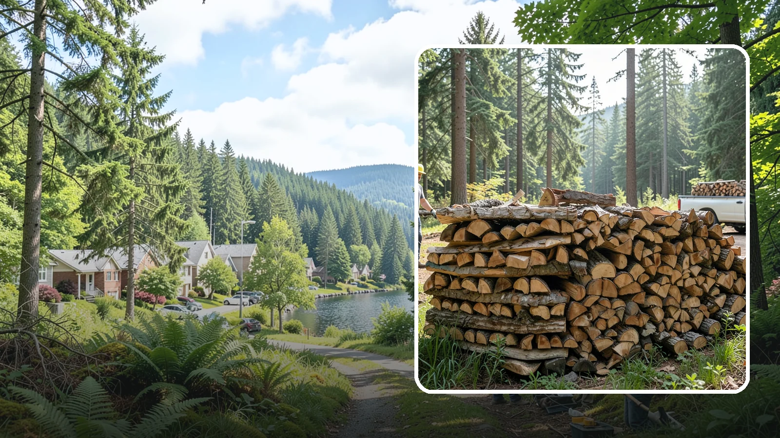 Ready-to-Burn Firewood in Lake Forest Park, King County, WA - Firewood prepared and cured so you can light a fire the moment it is delivered.