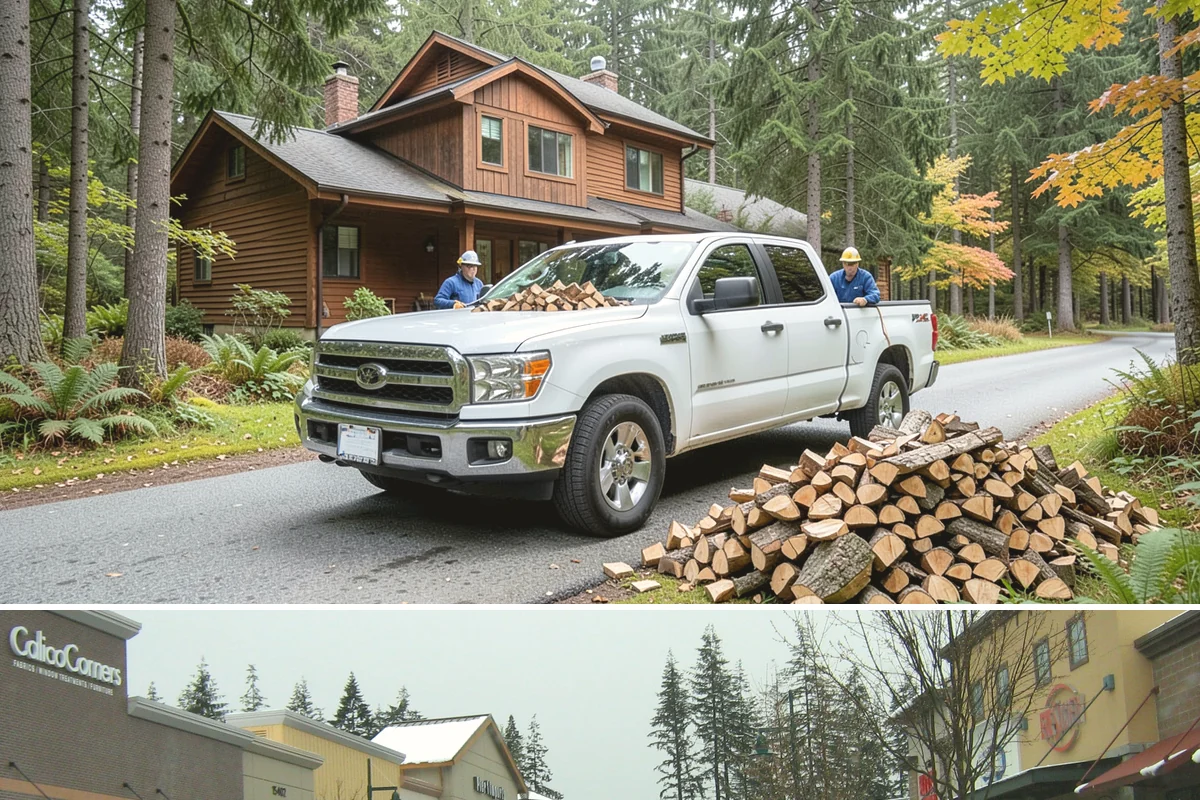 Ready-to-Burn Firewood in Mill Creek, Snohomish County, WA - Especially in demand at the first cold snap when households need heat immediately.