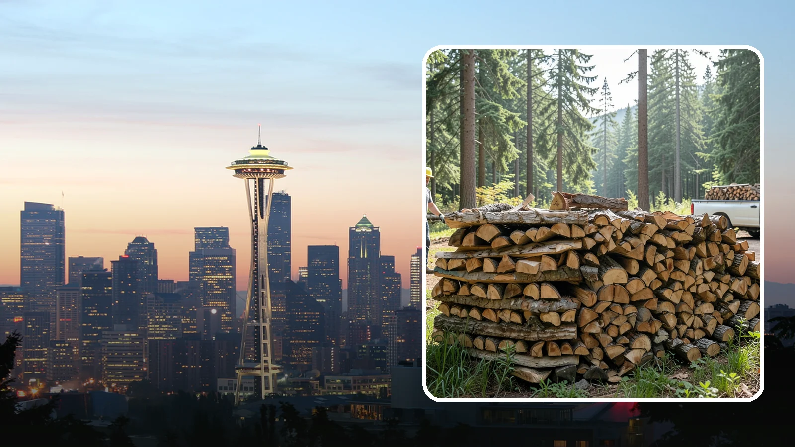 Ready-to-Burn Firewood in Seattle, King County, WA - Firewood prepared and cured so you can light a fire the moment it is delivered.