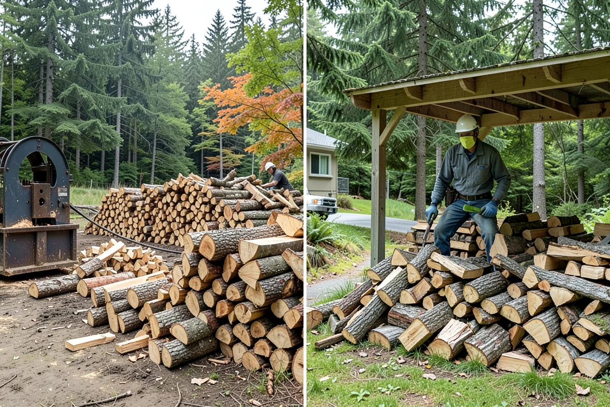 Ready-to-Burn Firewood in Seattle, King County, WA - We cut and split the rounds
