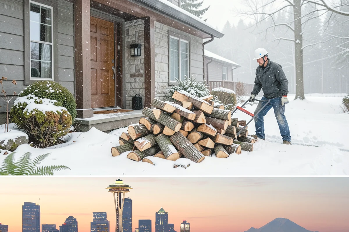 Ready-to-Burn Firewood in Seattle, King County, WA - Especially in demand at the first cold snap when households need heat immediately.