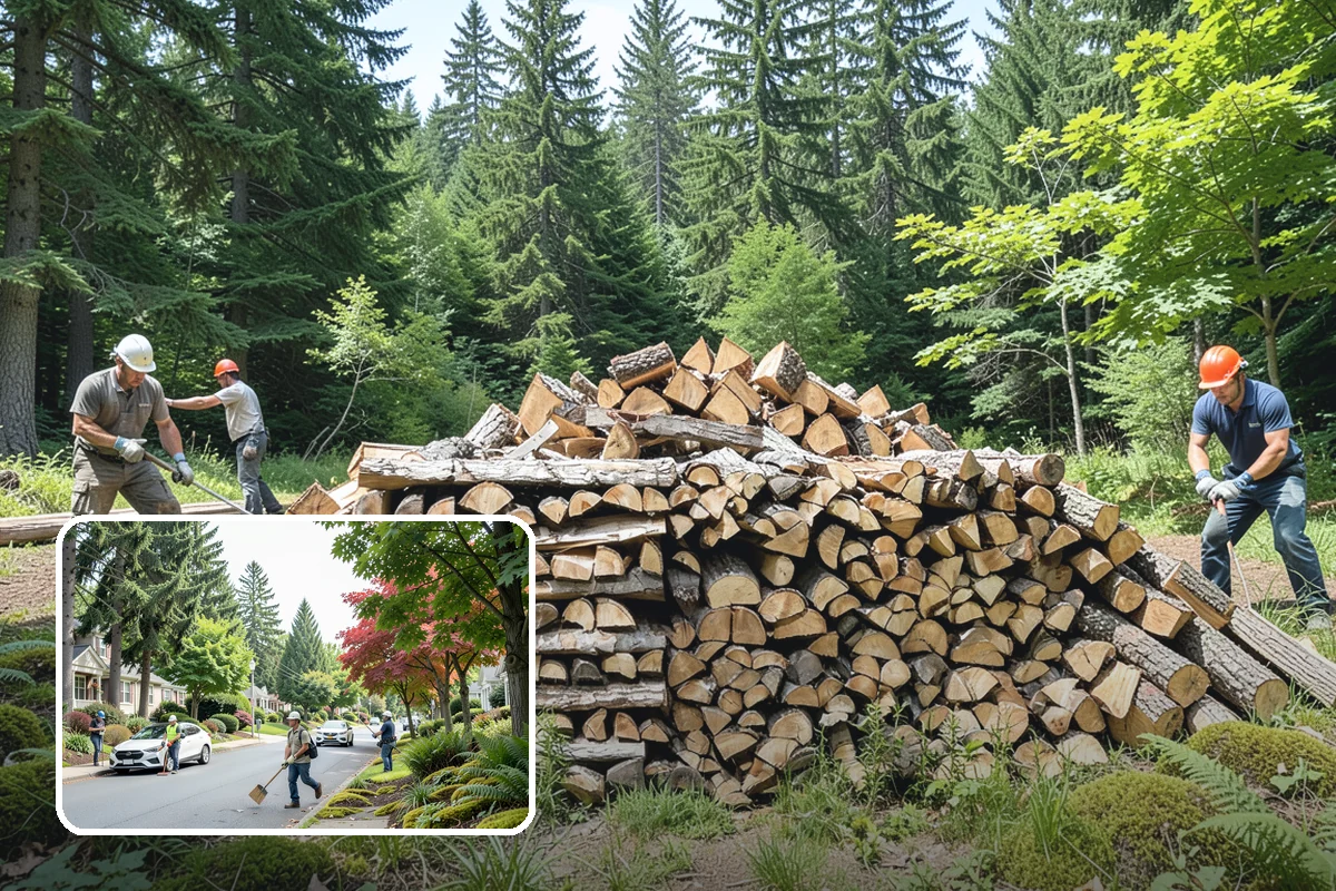 Reclaimed Firewood in Beaux Arts Village, King County, WA - Diverts usable wood from the waste stream