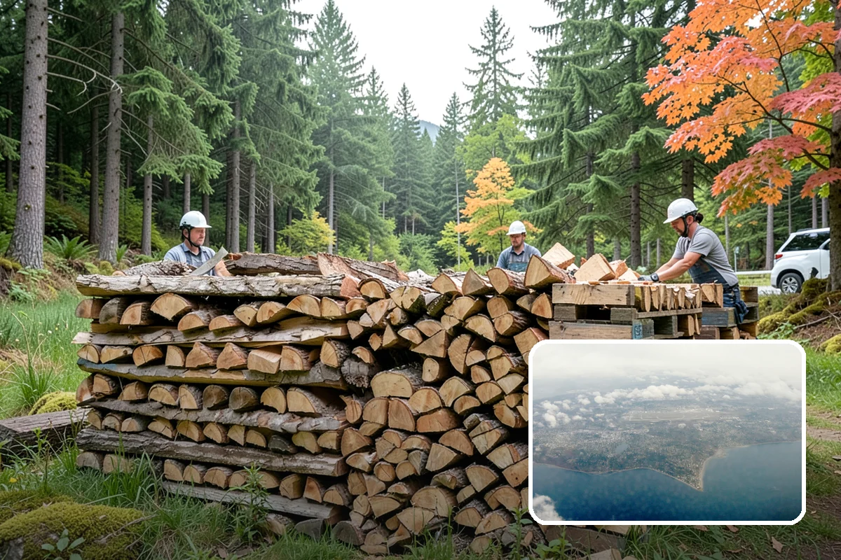 Reclaimed Firewood in Burien, King County, WA - Diverts usable wood from the waste stream