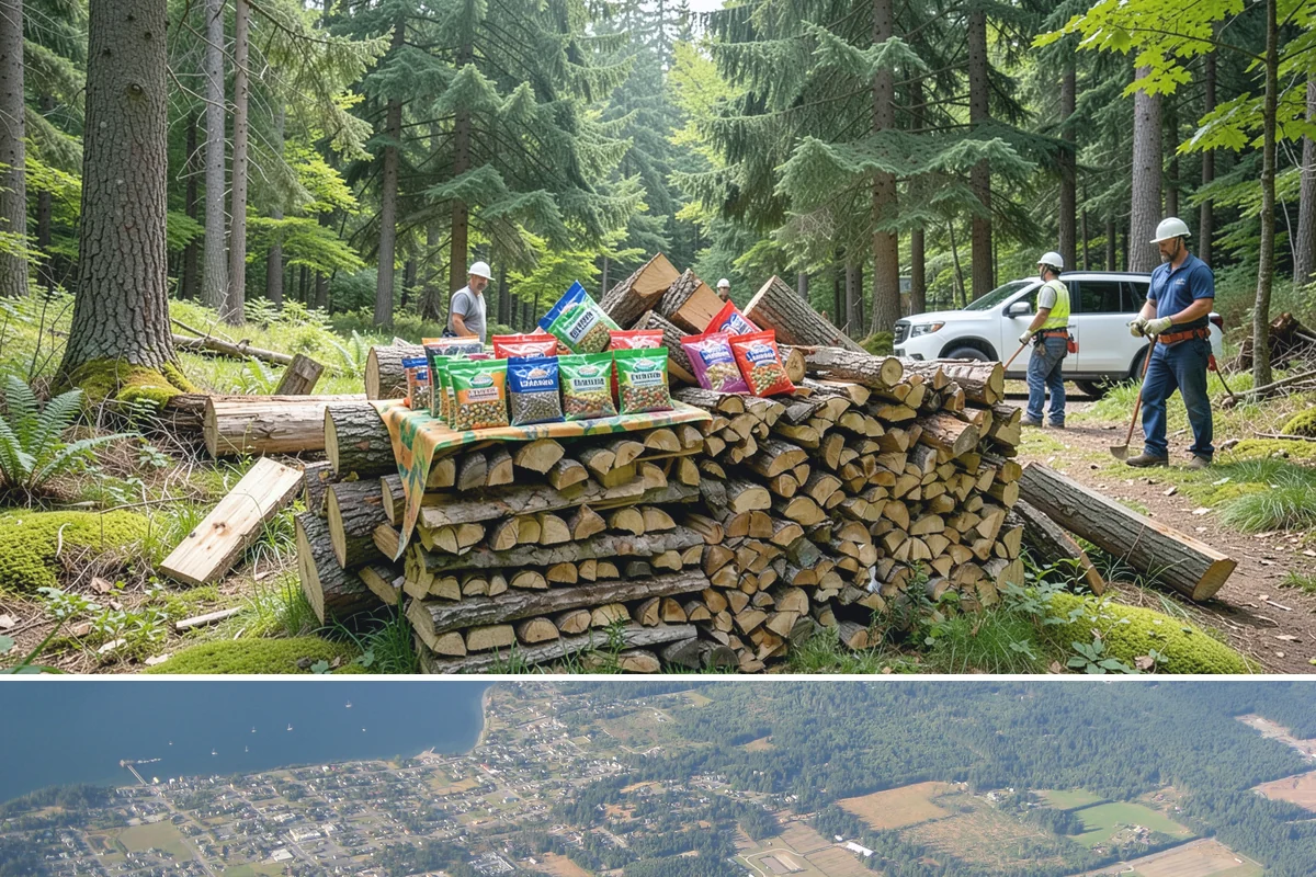Reclaimed Firewood in Coupeville, Island County, WA - Available throughout the year, with fall and winter being the most popular times to stock reclaimed fuel.
