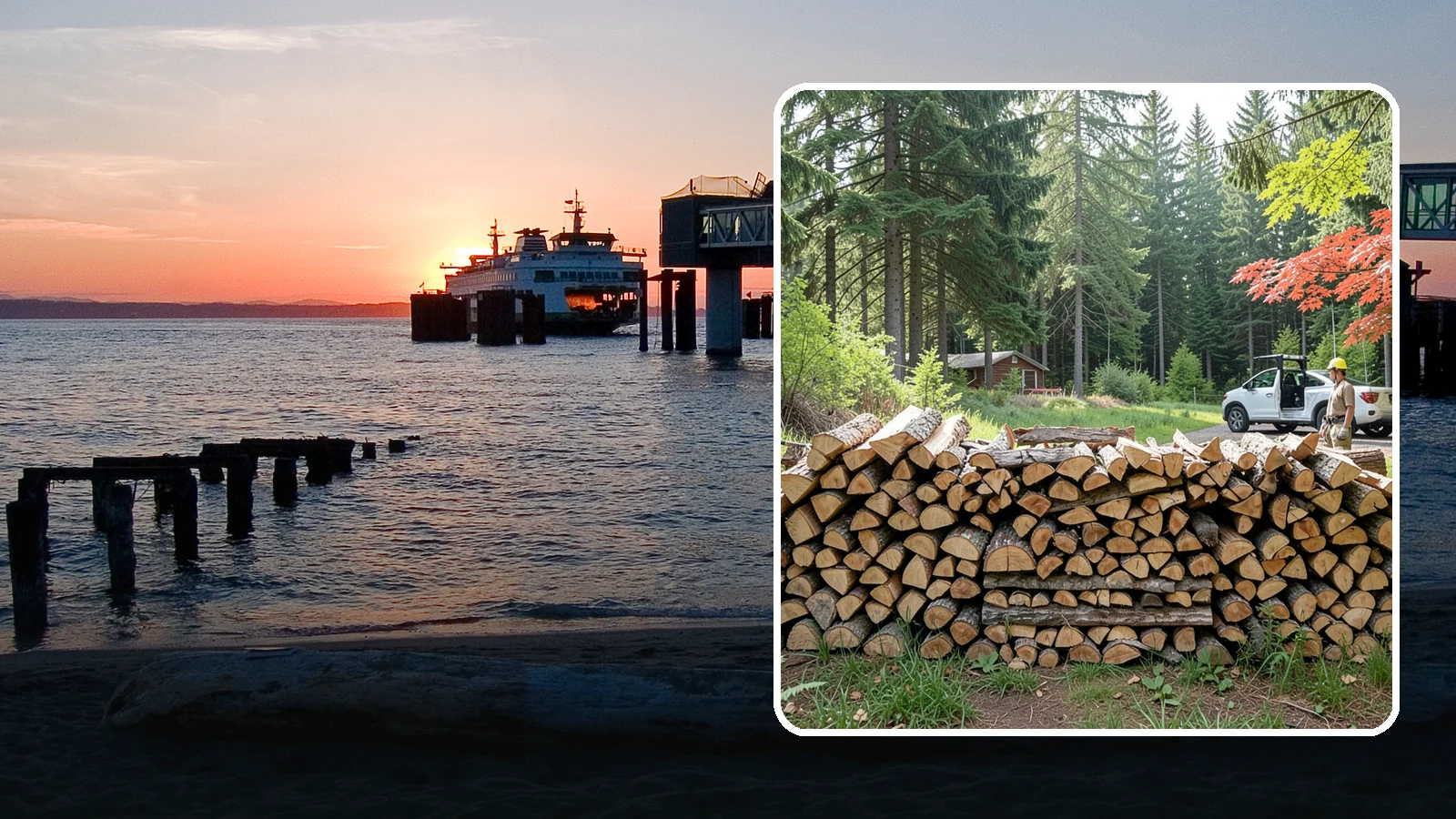 Reclaimed Firewood in Edmonds, Snohomish County, WA - We turn wood that would otherwise be discarded into clean, usable firewood for your stove or fireplace.