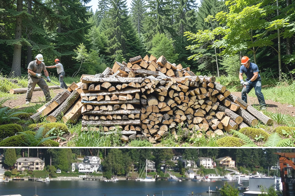 Reclaimed Firewood in Gig Harbor, Pierce County, WA - Available throughout the year, with fall and winter being the most popular times to stock reclaimed fuel.