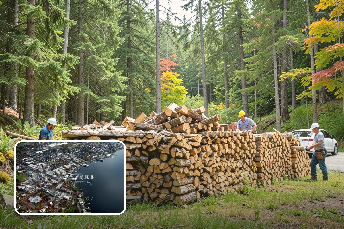 Reclaimed Firewood in Kirkland, King County, WA - Diverts usable wood from the waste stream