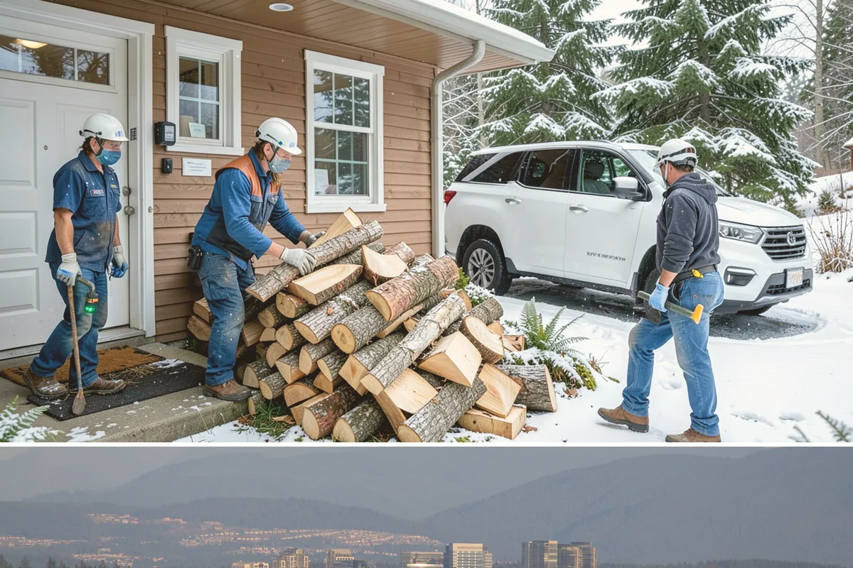 Reclaimed Firewood in Medina, King County, WA - Available throughout the year, with fall and winter being the most popular times to stock reclaimed fuel.