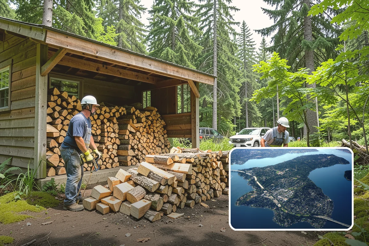 Reclaimed Firewood in Mercer Island, King County, WA - Diverts usable wood from the waste stream