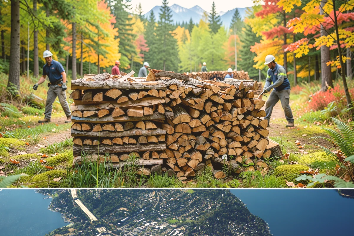 Reclaimed Firewood in Mercer Island, King County, WA - Available throughout the year, with fall and winter being the most popular times to stock reclaimed fuel.