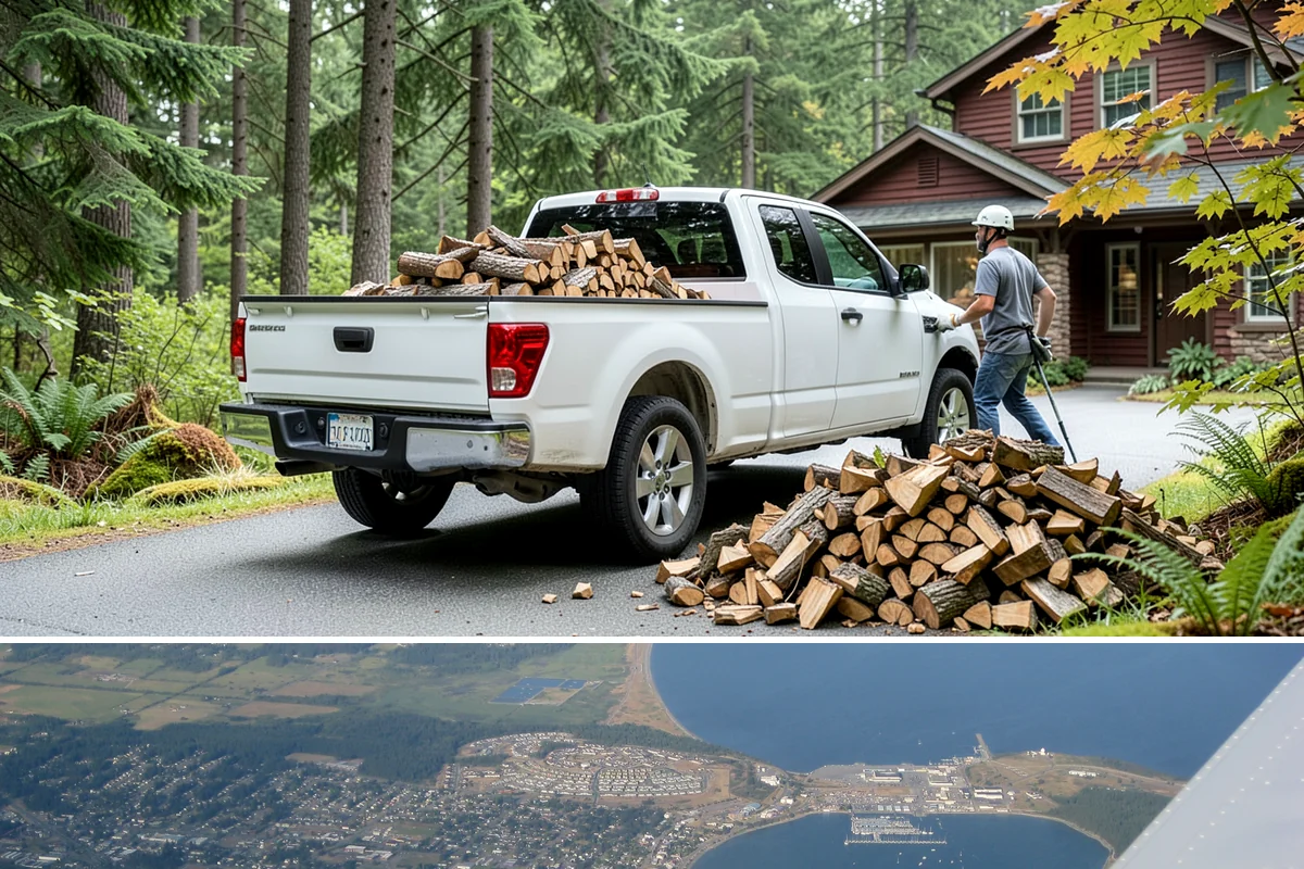 Reclaimed Firewood in Oak Harbor, Island County, WA - Available throughout the year, with fall and winter being the most popular times to stock reclaimed fuel.