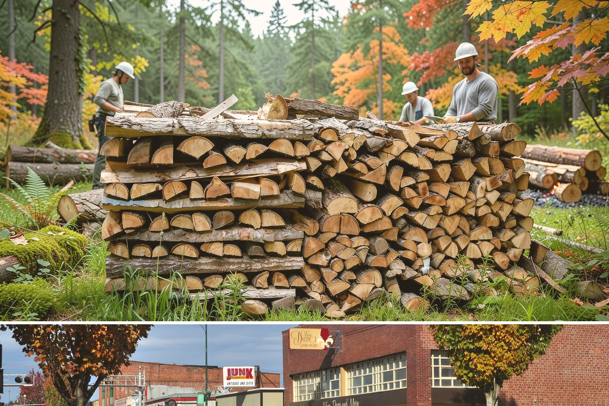 Reclaimed Firewood in Puyallup, Pierce County, WA - Available throughout the year, with fall and winter being the most popular times to stock reclaimed fuel.