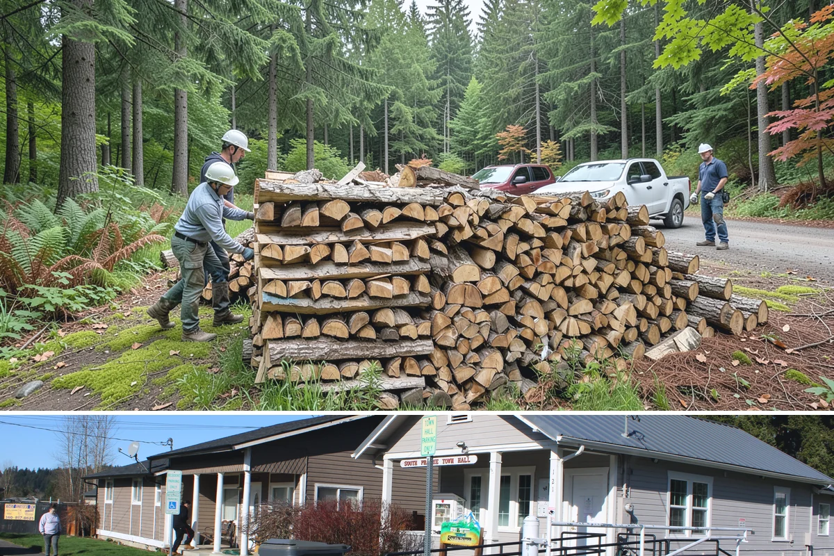 Reclaimed Firewood in South Prairie, Pierce County, WA - Available throughout the year, with fall and winter being the most popular times to stock reclaimed fuel.