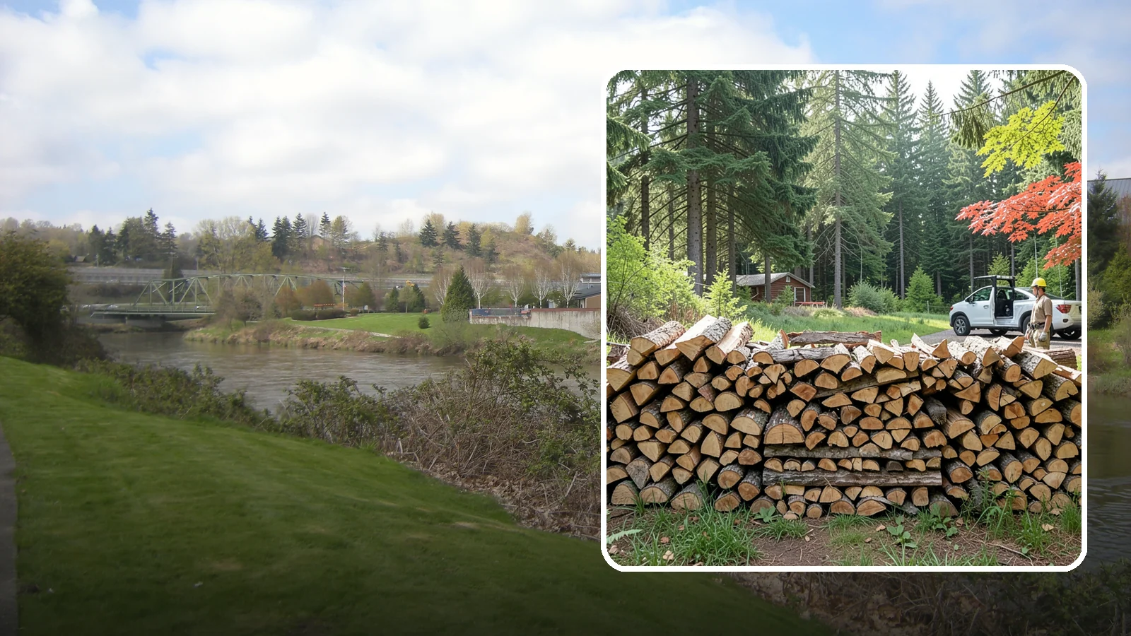 Reclaimed Firewood in Tukwila, King County, WA - We turn wood that would otherwise be discarded into clean, usable firewood for your stove or fireplace.