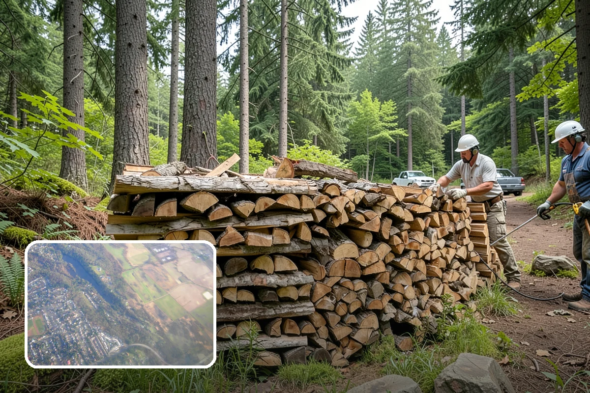 Residential Firewood Delivery in Algona, King County, WA - Wood placed where it is most convenient for you